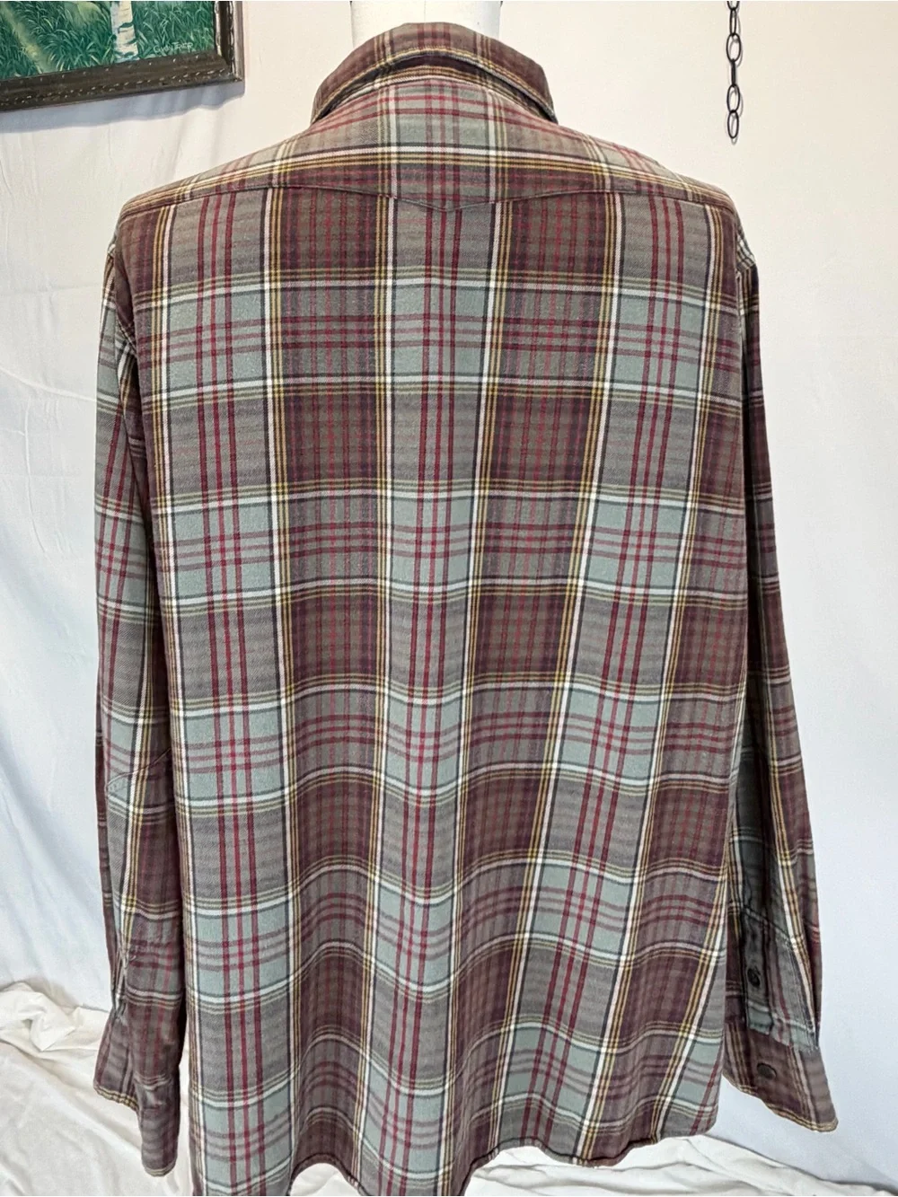 VINTAGE 90s Polo Ralph Lauren plaid flannel button down mens shirt cotton XXL